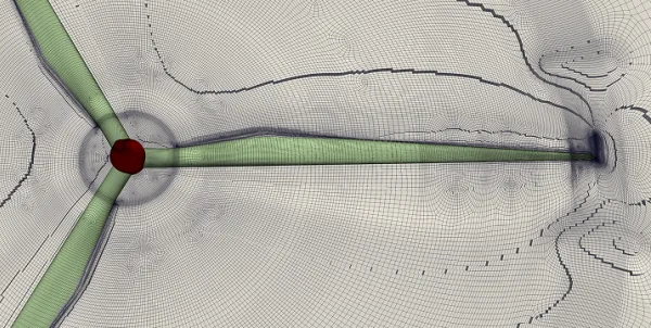 Wind turbine blade structured mesh blog