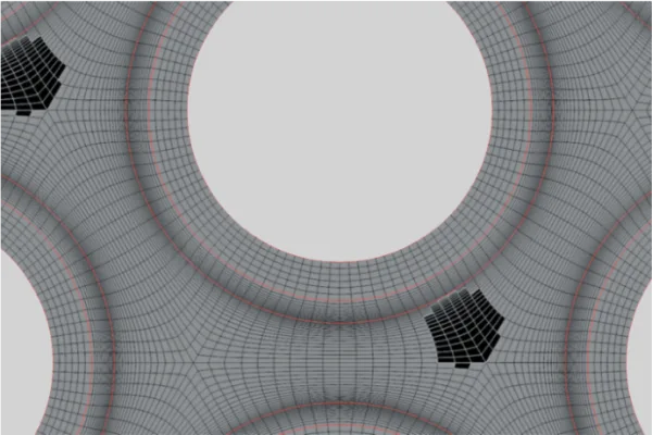 Meshing the wire wrapped nuclear fuel assemblies