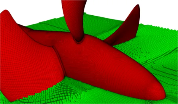 Mesh in Open Water Propeller Blade CFD