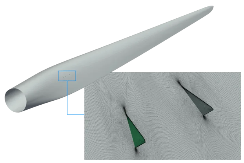 Vortex in wind turbine